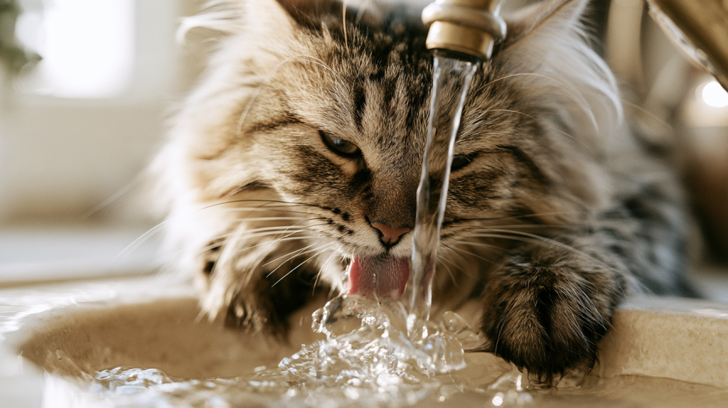 mon chat boit beaucoup d'eau
